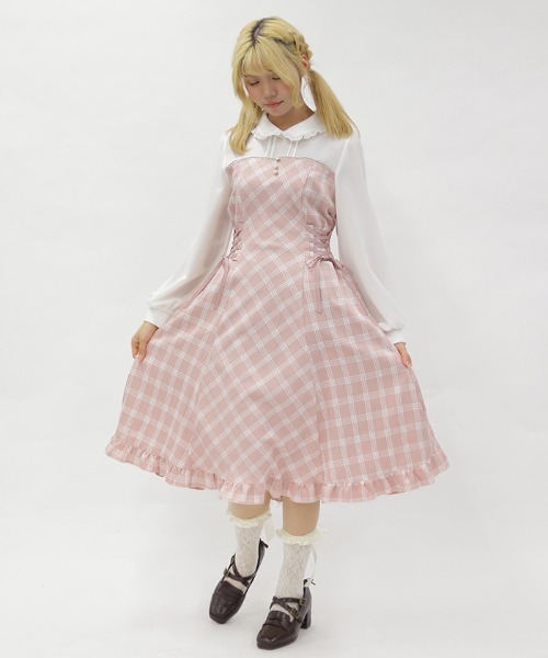 axes femme POETIQUE ワンピース ビスチェ切替バイカラーワンピース