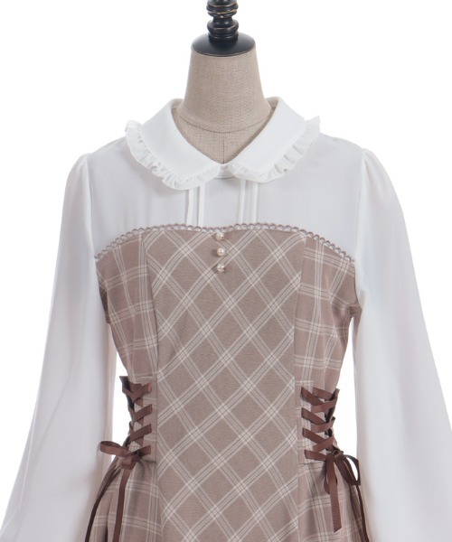 axes femme POETIQUE ワンピース ビスチェ切替バイカラーワンピース