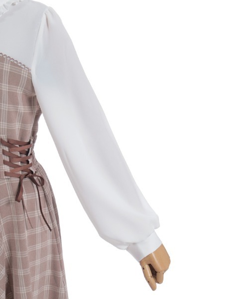 axes femme POETIQUE ワンピース ビスチェ切替バイカラーワンピース
