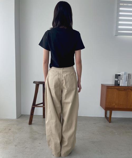 「FOLLOWIN」 チノパンツ SMALL カーキ レディース_画像4