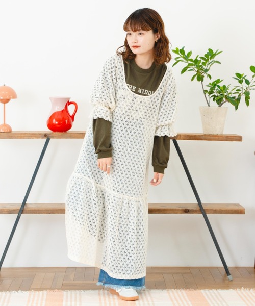 「eLur」 ニットワンピース FREE アイボリー レディース_画像9