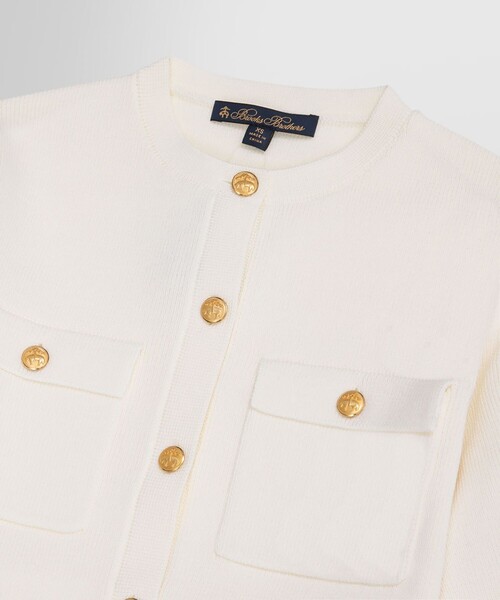 「BROOKS BROTHERS」 ニットカーディガン SMALL ネイビー レディースの画像