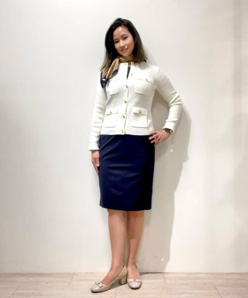 「BROOKS BROTHERS」 ニットカーディガン SMALL ネイビー レディースの画像