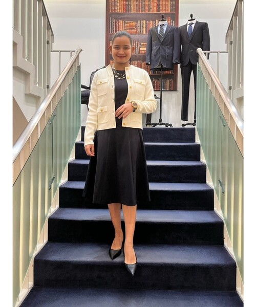 「BROOKS BROTHERS」 ニットカーディガン SMALL ネイビー レディースの画像