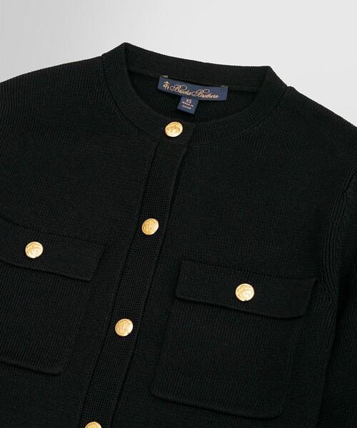「BROOKS BROTHERS」 ニットカーディガン SMALL ネイビー レディースの画像