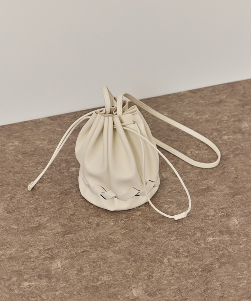 【新品タグ付】アダムエロペ 巾着ミニバッグ ADAM ET ROPE' FEMME - 【新品タグ付】アダムエロペ 巾着ミニバッグの