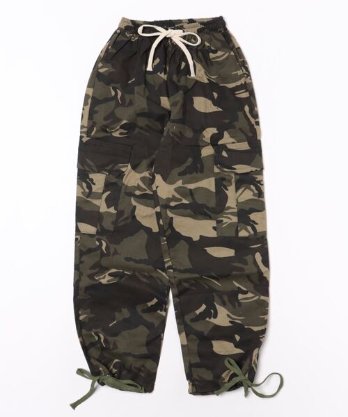 「MEMECLE」 カーゴパンツ S グリーン レディース_画像6