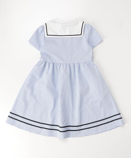 CHOPIN deux」 「KIDS」半袖ワンピース 130cm サックスブルー キッズ 