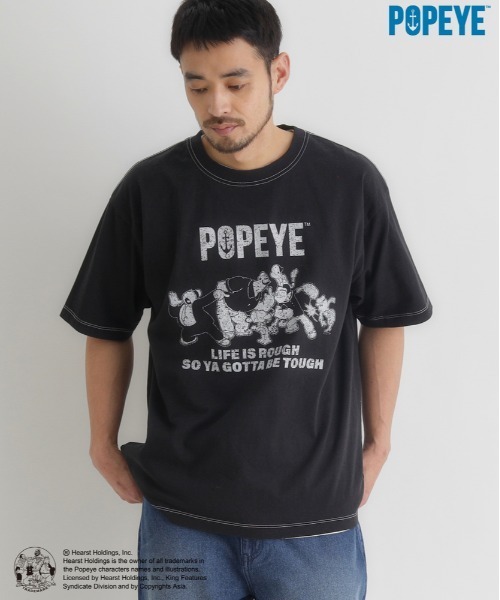 Right-on（ライトオン） tシャツ 「POPEYE」グラフィックプリントT