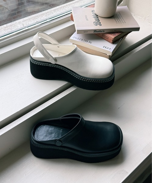 「on:nue」 フラットサンダル 24.5cm ブラック レディース_画像6