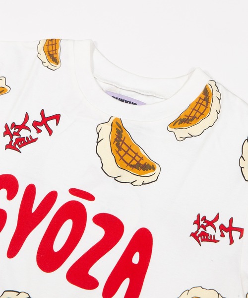 PUNYUS（プニュズ） tシャツ 「新サイズ」フード総柄Tシャツ(GYOZA