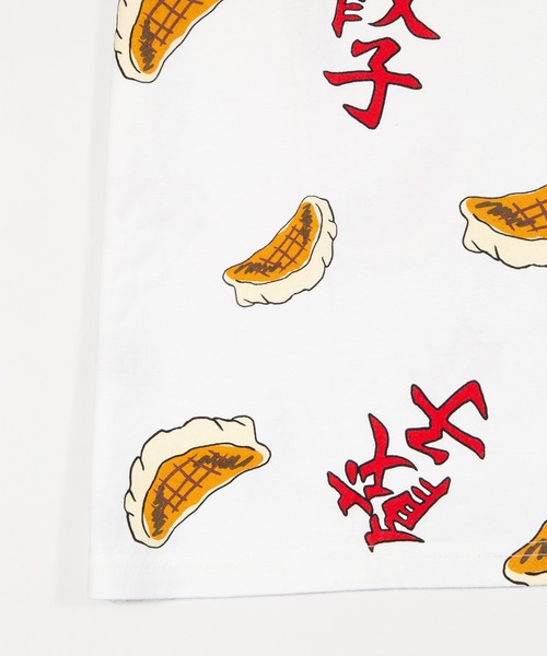 PUNYUS（プニュズ） tシャツ 「新サイズ」フード総柄Tシャツ(GYOZA