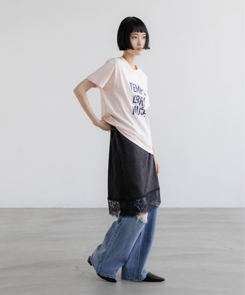 LOWRYS FARM（ローリーズファーム） tシャツ 半袖 ロゴTEE 638388