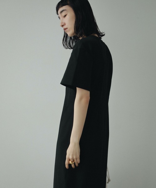 「anuke」 Tシャツワンピース 38inch ブラック レディース_画像3