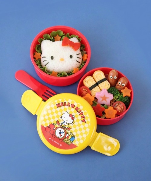 サンリオレトロ ハローキティお弁当箱 新品未使用未開封 袋に傷み有り sanrio（サンリオ） 弁当箱 ハローキティ レトロ25 丸型ランチボックス