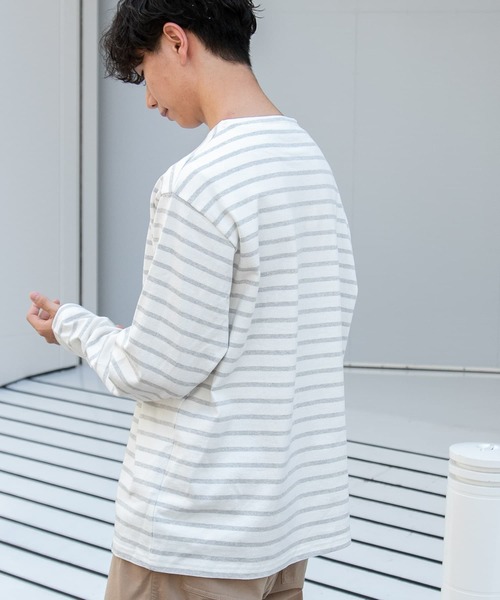 「FORK&SPOON」 長袖Tシャツ 5 ブラウン系その他 メンズ_画像5