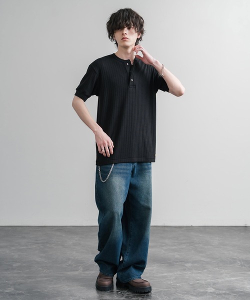 KRIFF MAYER（クリフメイヤー） tシャツ ワンポイントロゴ針抜き