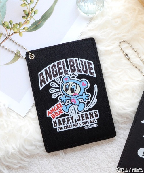 エンジェルブルー ケース付き 新品未使用 ANGEL BLUE（エンジェルブルー） パスケース 本革1ポケットパスケース