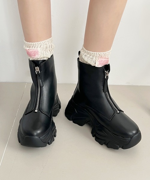 「Shoes in Closet」 ショートブーツ M ブラック レディース_画像2