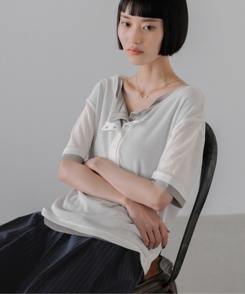 LOWRYS FARM（ローリーズファーム） ヘンリーネック tシャツ 半袖