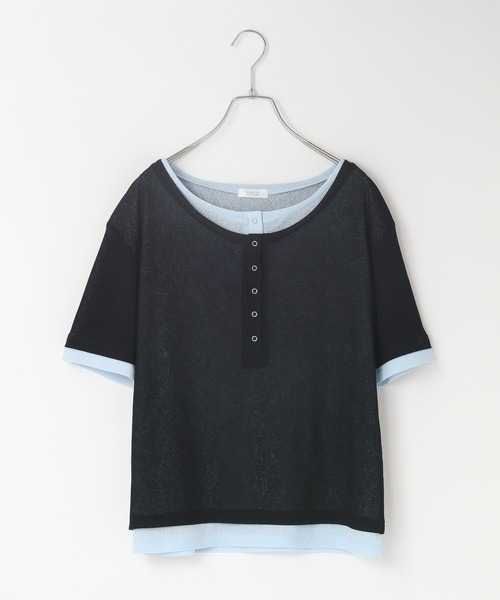 LOWRYS FARM（ローリーズファーム） tシャツ レイヤードヘンリーSS 