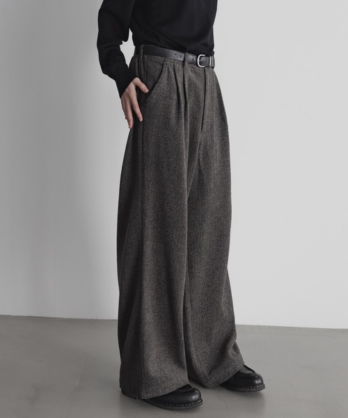 「remer」 スラックス MEDIUM ブラウン メンズ_画像6