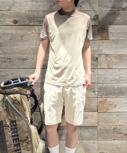 BRIEFING ブリーフィング ゴルフ 半袖Tシャツ カットソー カーキ M BRIEFING（ブリーフィング） tシャツ 「BRIEFING GOLF／ブリーフィング