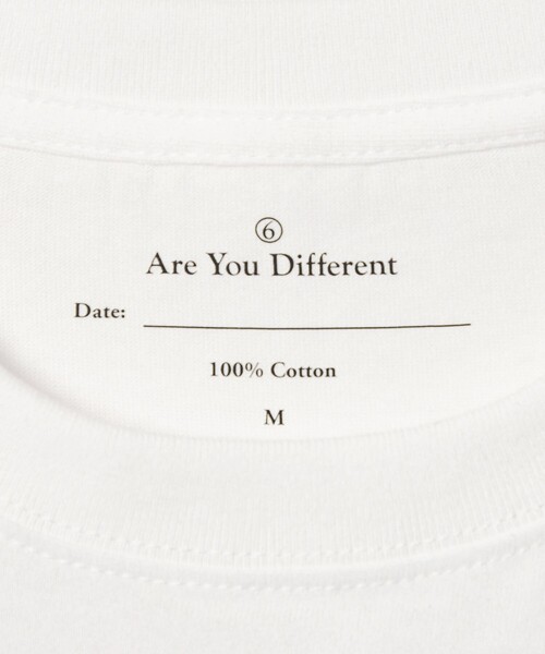 6 tシャツ 半袖 「別注」「Are You Different for 6」TWO PEOPLE RED/T