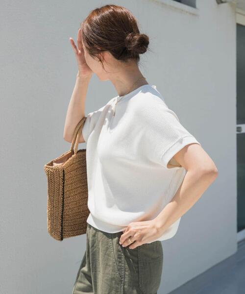 「URBAN RESEARCH DOORS」 半袖カットソー MEDIUM ナチュラル レディース_画像3