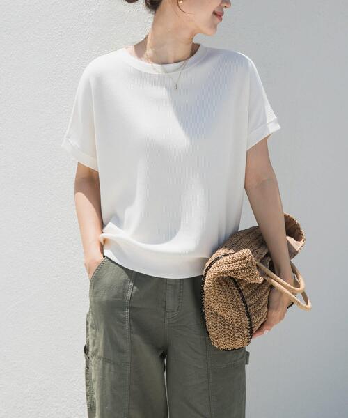 「URBAN RESEARCH DOORS」 半袖カットソー MEDIUM ナチュラル レディース_画像6