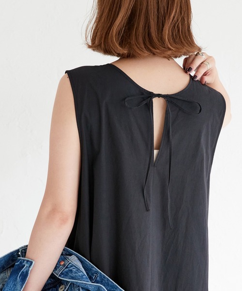 「B.C STOCK」 「Simplicite」ノースリーブワンピース M ブラック レディース_画像9