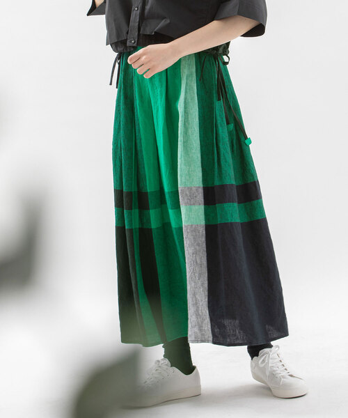 「nop de nod」 ロングスカート M ダークブルー レディース_画像4