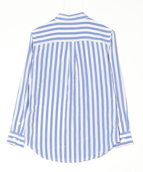 「EQUIPMENT」 ストライプ柄長袖シャツ X-SMALL ブルー レディース_画像2