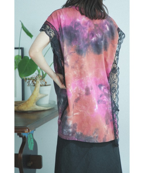 「OKIRAKU」 半袖カットソー ONE SIZE ブルー レディース_画像2