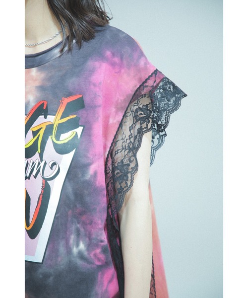 「OKIRAKU」 半袖カットソー ONE SIZE ブルー レディース_画像5