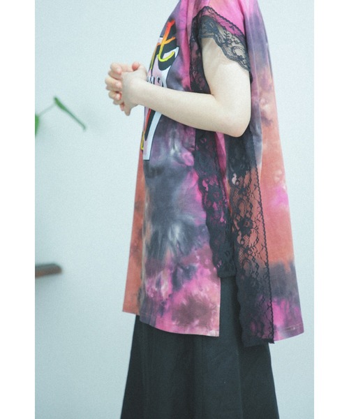 「OKIRAKU」 半袖カットソー ONE SIZE ブルー レディース_画像7