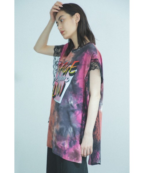 「OKIRAKU」 半袖カットソー ONE SIZE ブルー レディース_画像9