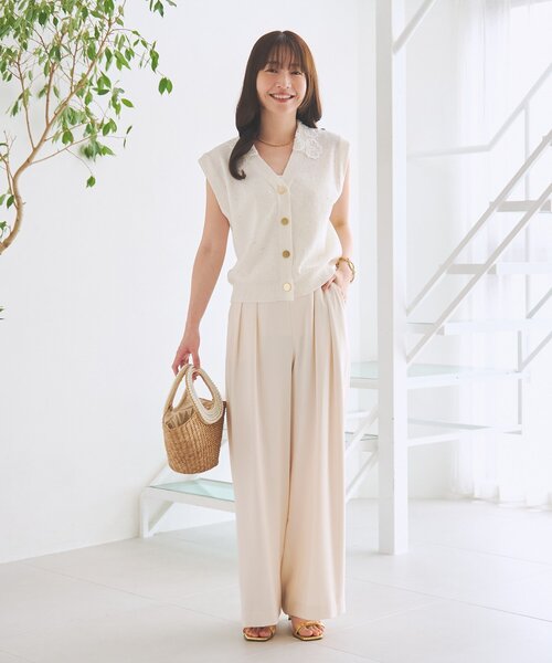 ラブティックボンボン ギマコットン前後2way片畦ベスト La boutique