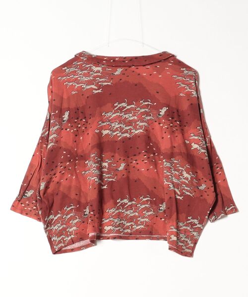 「marble sud」 7分袖カットソー - レッド レディース_画像2