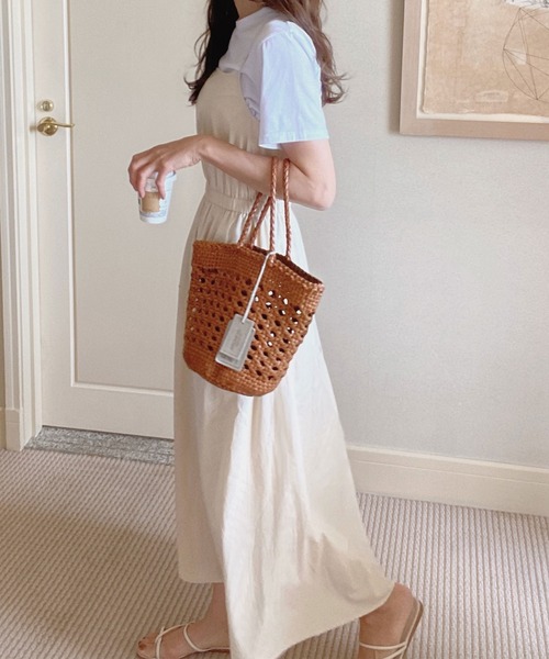 「LAUIR」 キャミソールワンピース MEDIUM ブラウン レディース_画像8