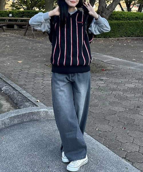 「PICSAS」 デニムパンツ M ブラック メンズ_画像6