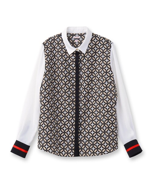 「DRESSTERIOR」 長袖シャツ 34 ベージュ系その他4 レディース_画像2