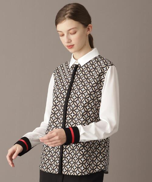 「DRESSTERIOR」 長袖シャツ 34 ベージュ系その他4 レディース_画像7
