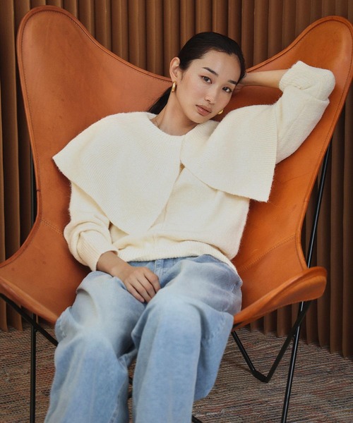 ELFRANK ニット セーター 「2026AW」「M〜Lサイズ展開」ビッグカラー