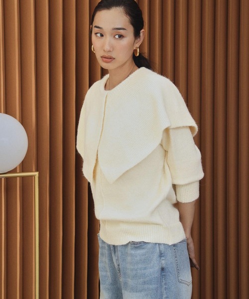ELFRANK ニット セーター 「2026AW」「M〜Lサイズ展開」ビッグカラー