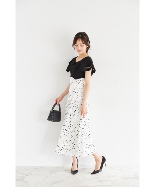 「tocco closet」 ドッキングワンピース M ブラック レディース_画像2