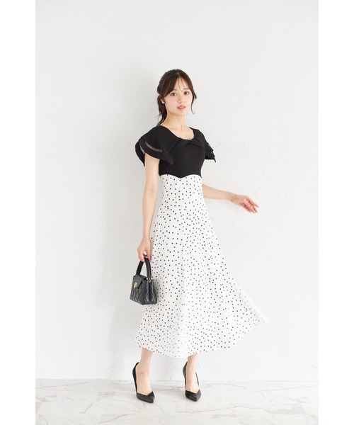 「tocco closet」 ドッキングワンピース M ブラック レディース_画像6