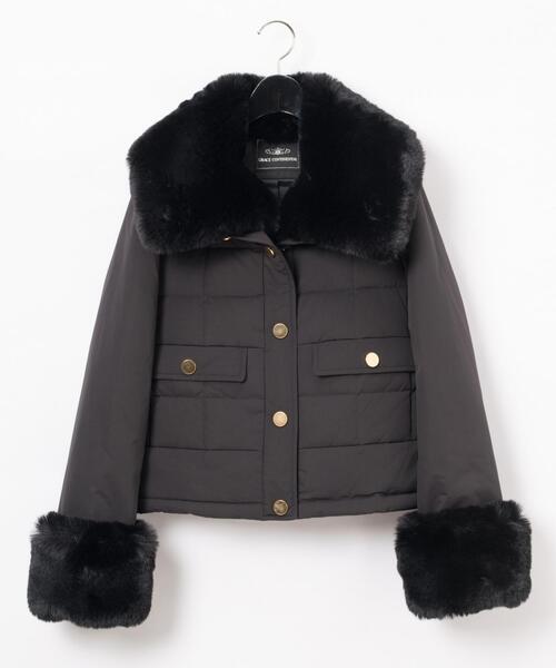GRACE CONTINENTAL ショートコート ウールボアショートコート / GRACE CONTINENTAL | GRACE