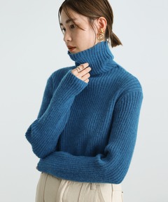 ニット セーター 「12色展開」タートルネックリブニット レディース