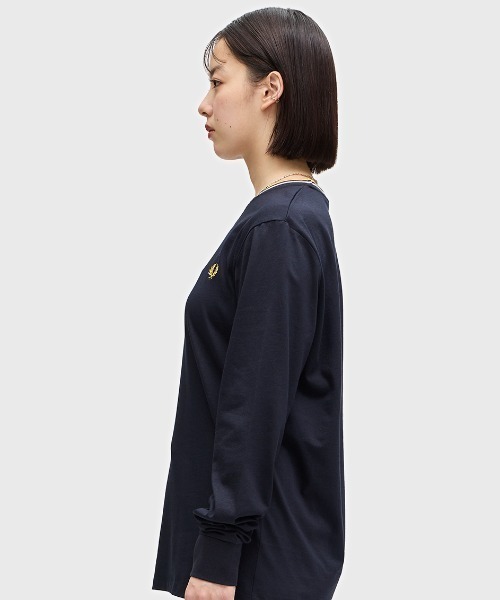 FRED PERRY ロンＴ ◇FRED PERRY（フレッドペリー）クルーネックロングTシャツ